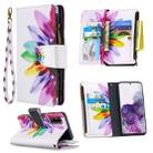 For Samsung Galaxy S20 Colored Drawing Pattern Zipper Horizontal Flip Leather Case with Holder & Card Slots & Wallet(Sun Flower) - 1