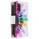 For Samsung Galaxy S20 Colored Drawing Pattern Zipper Horizontal Flip Leather Case with Holder & Card Slots & Wallet(Sun Flower) - 4