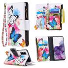 For Samsung Galaxy S20+ Colored Drawing Pattern Zipper Horizontal Flip Leather Case with Holder & Card Slots & Wallet(Two Butterflies) - 1