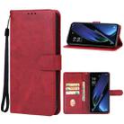 For OPPO K11x Leather Phone Case(Red) - 1