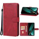 For OPPO K11 Leather Phone Case(Red) - 1