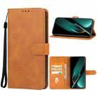 For OPPO K11 Leather Phone Case(Brown) - 1