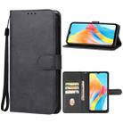 For OPPO A18 Leather Phone Case(Black) - 1