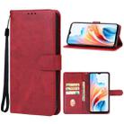 For OPPO A2x Leather Phone Case(Red) - 1