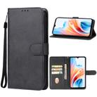 For OPPO A2x Leather Phone Case(Black) - 1