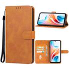 For OPPO A2m Leather Phone Case(Brown) - 1