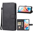 For OPPO A2m Leather Phone Case(Black) - 1