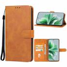 For OPPO Reno 11 China Leather Phone Case(Brown) - 1