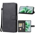 For OPPO Reno 11 China Leather Phone Case(Black) - 1