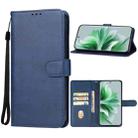 For OPPO Reno 11 China Leather Phone Case(Blue) - 1