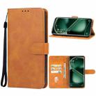 For OPPO Find X7 Ultra Leather Phone Case(Brown) - 1