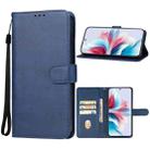 For OPPO Reno11 F Leather Phone Case(Blue) - 1