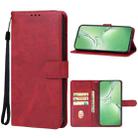 For OPPO K12 Leather Phone Case(Red) - 1
