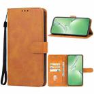 For OPPO K12 Leather Phone Case(Brown) - 1