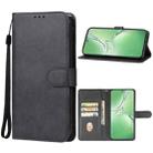 For OPPO K12 Leather Phone Case(Black) - 1