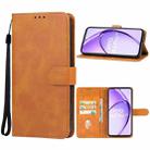 For OPPO A3 Pro India Leather Phone Case(Brown) - 1