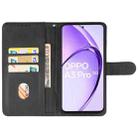 For OPPO A3 Pro India Leather Phone Case(Black) - 3