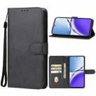 For OPPO A3 China Leather Phone Case(Black) - 1