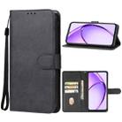 For OPPO A3 Energy Leather Phone Case(Black) - 1