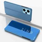 For Xiaomi Poco F5 Plated Mirror Kickstand Flip Leather Phone Case(Blue) - 1