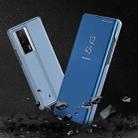 For Xiaomi Poco F5 Pro Plated Mirror Kickstand Flip Leather Phone Case(Blue) - 6