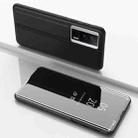 For Xiaomi Poco F5 Pro Plated Mirror Kickstand Flip Leather Phone Case(Black) - 1