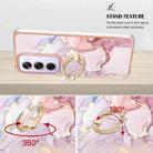 For OPPO Reno12 Pro Global Electroplating Marble IMD TPU Phone Case with Ring Holder(Rose Gold 005) - 3