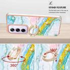 For OPPO Reno12 Pro Global Electroplating Marble IMD TPU Phone Case with Ring Holder(Green 004) - 3
