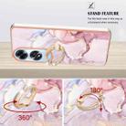 For OPPO A60 Electroplating Marble IMD TPU Phone Case with Ring Holder(Rose Gold 005) - 3