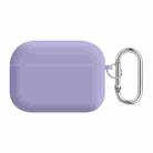 For AirPods Pro 2 PC Lining Silicone Bluetooth Earphone Protective Case(Light Purple) - 1
