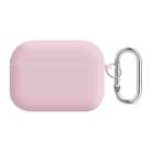 For AirPods Pro 2 PC Lining Silicone Bluetooth Earphone Protective Case(Sandy Pink) - 1