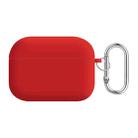 For AirPods Pro 2 PC Lining Silicone Bluetooth Earphone Protective Case(Red) - 1