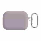 For AirPods Pro 2 PC Lining Silicone Bluetooth Earphone Protective Case(Pebble Grey) - 1