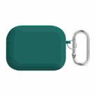 For AirPods Pro 2 PC Lining Silicone Bluetooth Earphone Protective Case(Dark Green) - 1