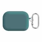 For AirPods Pro 2 PC Lining Silicone Bluetooth Earphone Protective Case(Pine Needle Green) - 1
