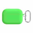 For AirPods Pro 2 PC Lining Silicone Bluetooth Earphone Protective Case(Fluorescent Green) - 1