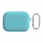 For AirPods Pro PC Lining Silicone Bluetooth Earphone Protective Case(Ice Blue) - 1