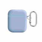 For AirPods 2 / 1 PC Lining Silicone Bluetooth Earphone Protective Case(Lilac) - 1