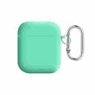 For AirPods 2 / 1 PC Lining Silicone Bluetooth Earphone Protective Case(Spearmint Green) - 1