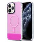 For iPhone 11 Pro Max PC + TPU IMD MagSafe Magnetic Phone Case(Pink) - 1