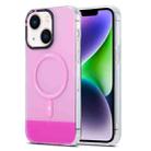 For iPhone 15 PC + TPU IMD MagSafe Magnetic Phone Case(Pink) - 1