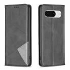 For Google Pixel 8 Rhombus Texture Magnetic Leather Phone Case(Black) - 1