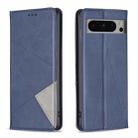 For Google Pixel 8 Pro Rhombus Texture Magnetic Leather Phone Case(Blue) - 1