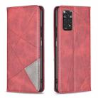 For Xiaomi Redmi Note 12S 4G / Note 11  Rhombus Texture Magnetic Leather Phone Case(Red) - 1