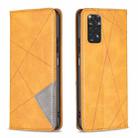 For Xiaomi Redmi Note 12S 4G / Note 11  Rhombus Texture Magnetic Leather Phone Case(Yellow) - 1