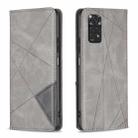 For Xiaomi Redmi Note 12S 4G / Note 11  Rhombus Texture Magnetic Leather Phone Case(Grey) - 1