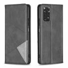 For Xiaomi Redmi Note 12S 4G / Note 11  Rhombus Texture Magnetic Leather Phone Case(Black) - 1