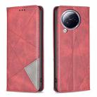 For Xiaomi Civi 3 5G Rhombus Texture Magnetic Leather Phone Case(Red) - 1