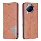 For Xiaomi Civi 3 5G Rhombus Texture Magnetic Leather Phone Case(Brown) - 1