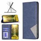 For Xiaomi Redmi 12 4G Rhombus Texture Magnetic Leather Phone Case(Blue) - 1